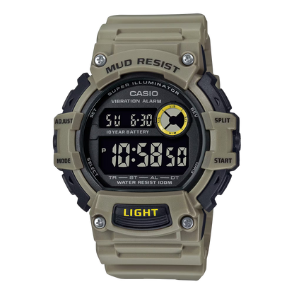 Watches - Casio Mud-Resistant Digital Watch W/ Vibration Alarm