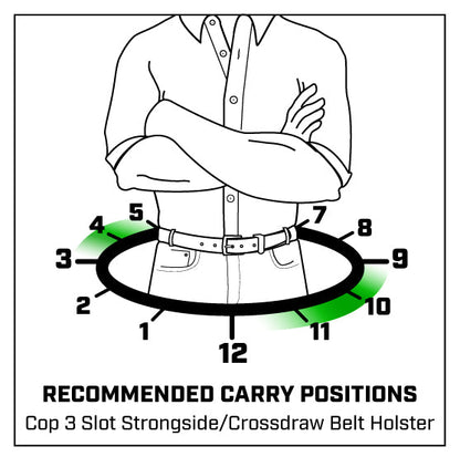 Galco Gunleather Cop 3 Slot Strongside / Crossdraw Holster-Tac Essentials