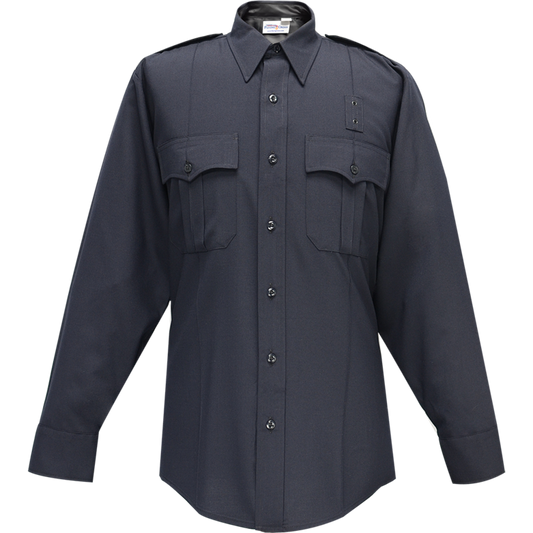 Flying Cross Justice Long Sleeve Shirt w/ Pleated Pockets - LAPD Navy