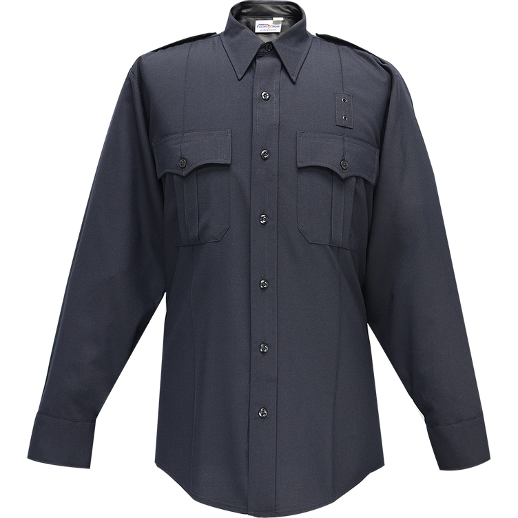 Long Sleeve Uniform Shirt - Flying Cross Justice Long Sleeve Shirt W/ Zipper - LAPD Navy