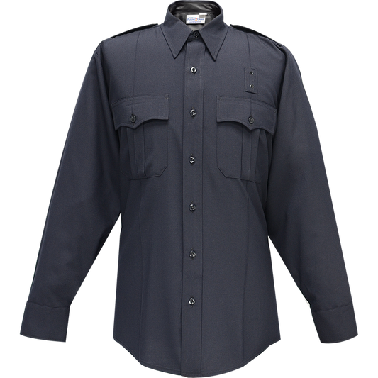 Long Sleeve Uniform Shirt - Flying Cross Justice Long Sleeve Shirt W/ Zipper - LAPD Navy