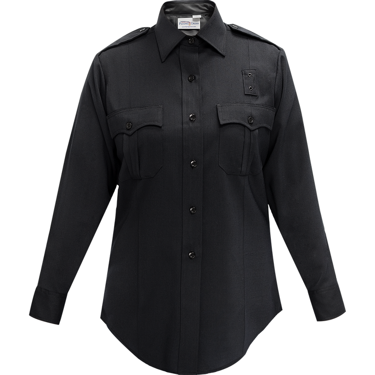 Long Sleeve Uniform Shirt - Flying Cross Justice Women's Long Sleeve Shirt - LAPD Navy