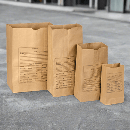 Evidence Collection - Lightning Powder Printed Paper Evidence Bags - Style 25