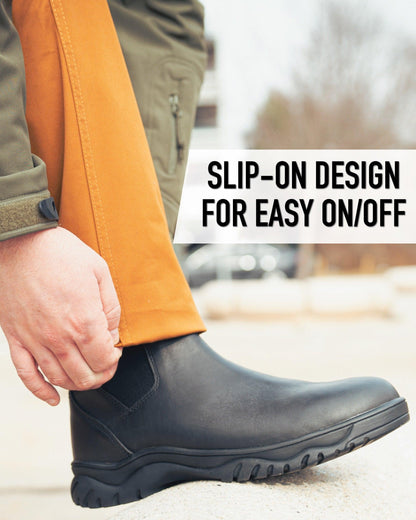 Rothco Black Chelsea Work Boots | Durable Waterproof Slip-On Boots