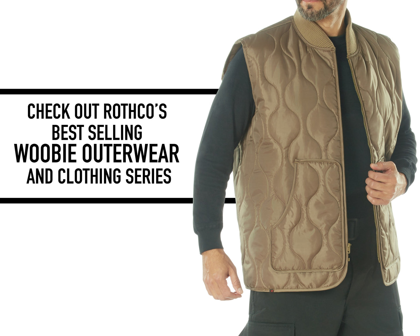 Rothco Quilted Woobie Vest | Lightweight Military-Inspired Vest