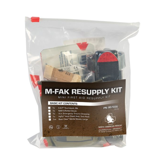 First Aid Kits - North American Rescue M-FAK Resupply Kit - Basic