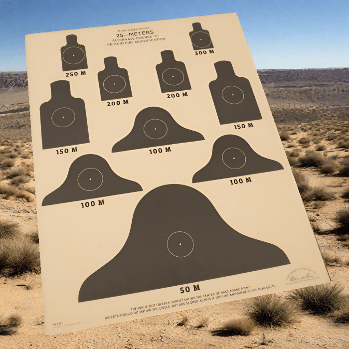 Targets - Rite In The Rain 25 Meter ALT-C Qualification Targets (17" X 22")