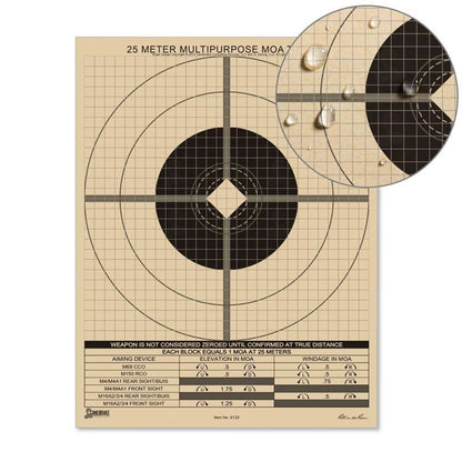 Rite in the Rain 25 Meter Multipurpose Zeroing Target - MOA Adjustment | Tac Essentials