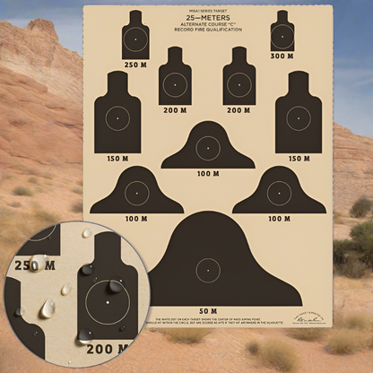 Targets - Rite In The Rain 25 Meter Slow Fire Qualification Target (17" X 22")