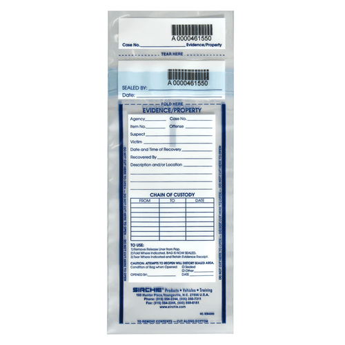 Evidence Collection - Sirchie Integrity Evidence Bag - 100 Pack