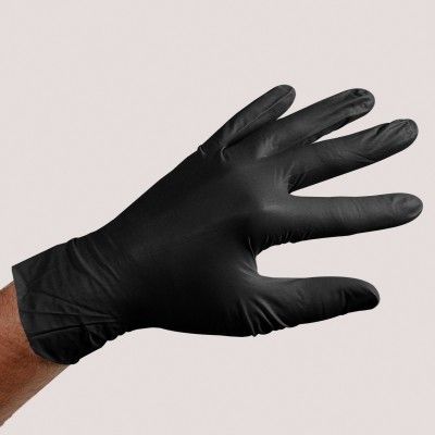 Evidence Collection - Sirchie Black Powder-Free Nitrile Gloves