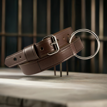 Restraints - Boston Leather 1 ½ Restraint Belt, Brown Standard