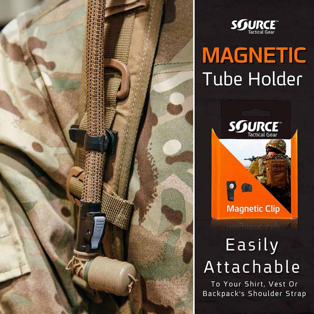 SOURCE Tactical Hydration Tube Magnetic Clip | Tac Essentials