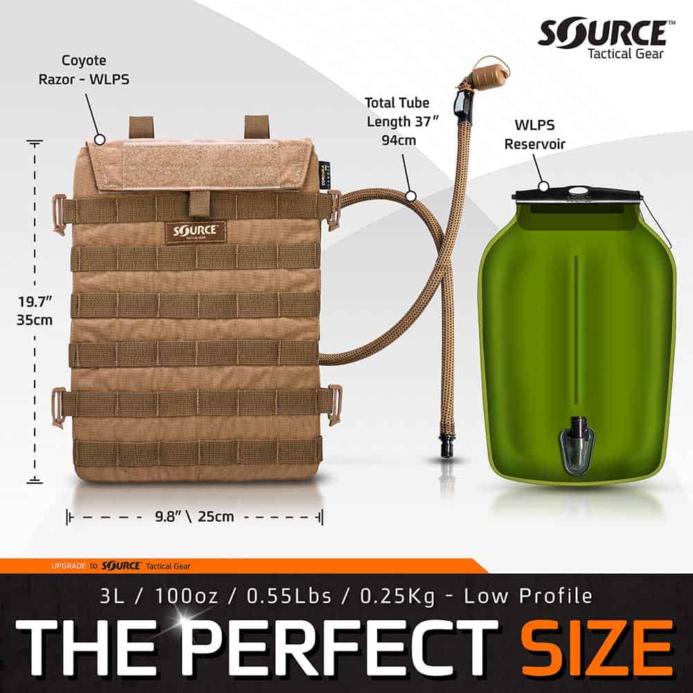 SOURCE Tactical Razor 3L Low Profile Hydration Pouch | Tac Essentials