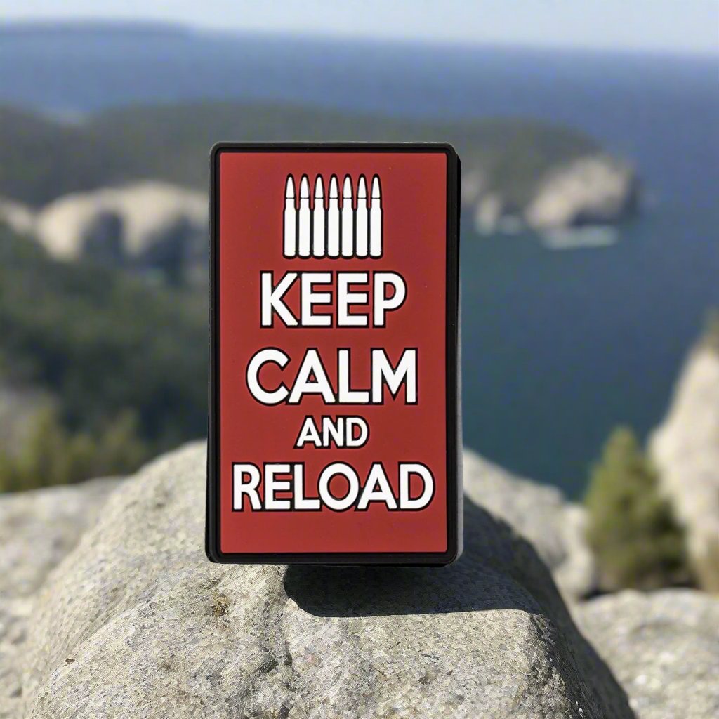 Voodoo Tactical Keep Calm and Reload Morale Patch - Red | Tac Essentials