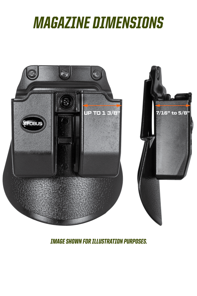 Magazine Pouches - Fobus Evo Double Mag Paddle Pouch