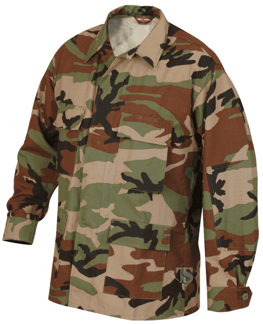 Tru-Spec BDU Camouflage Coat (100% Cotton)-Tac Essentials